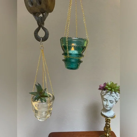 Vintage Upcycled Glass Insulator - Picture 5 of 7